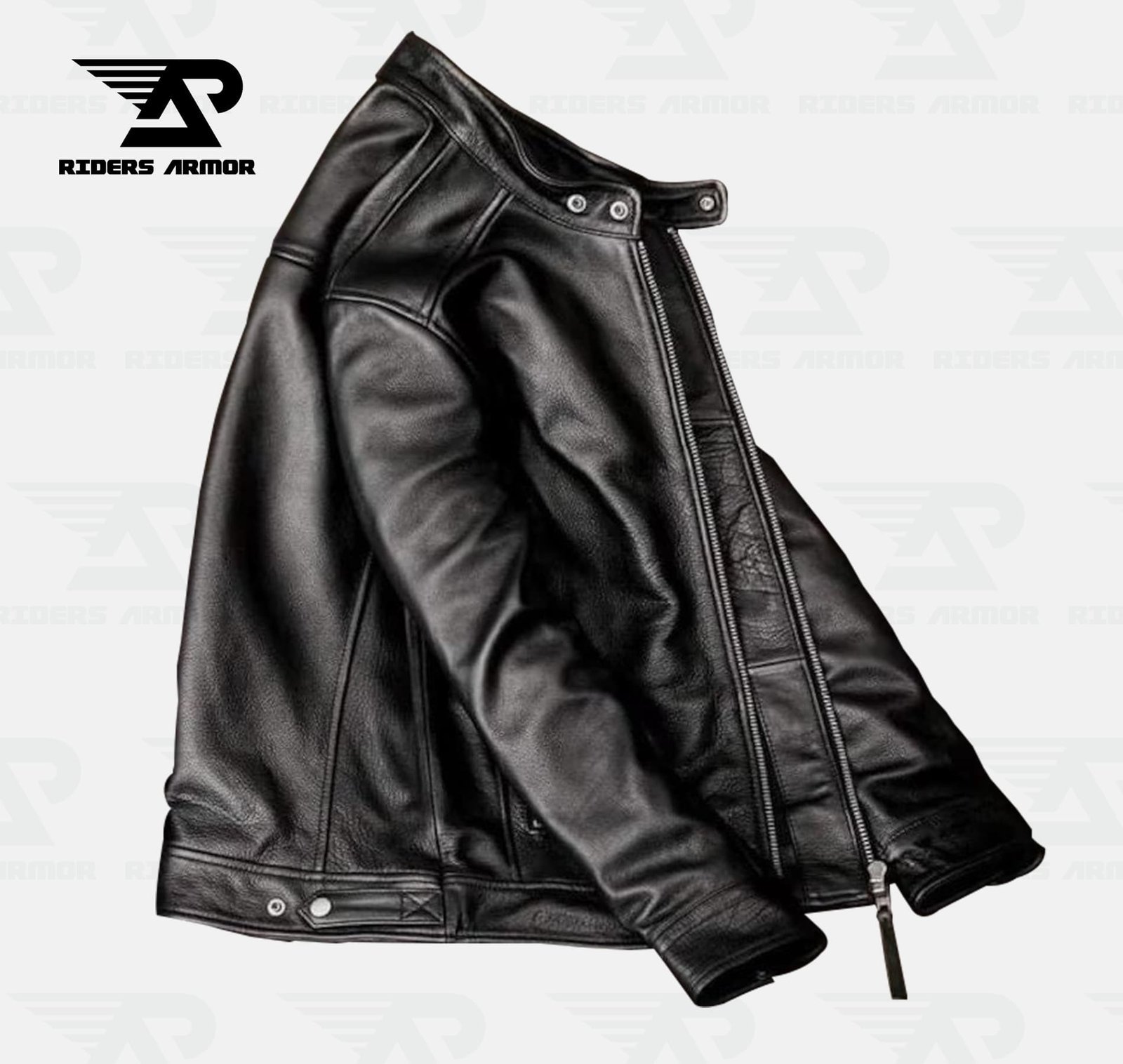 RiderX Authentic Motorcycle Leather Jacket - Image 7