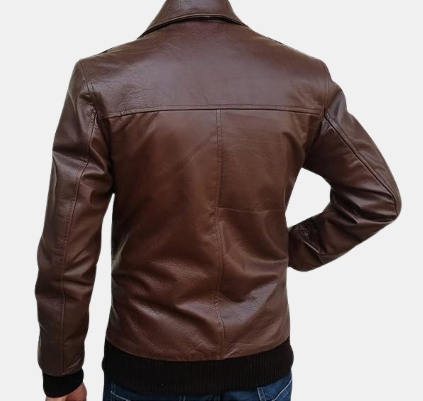 Lancaster Brown Leather Bomber Jacket - Image 2