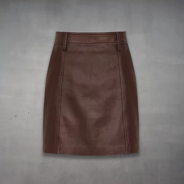 Riders Armor RebelMini Brown Women’s Leather Skirt