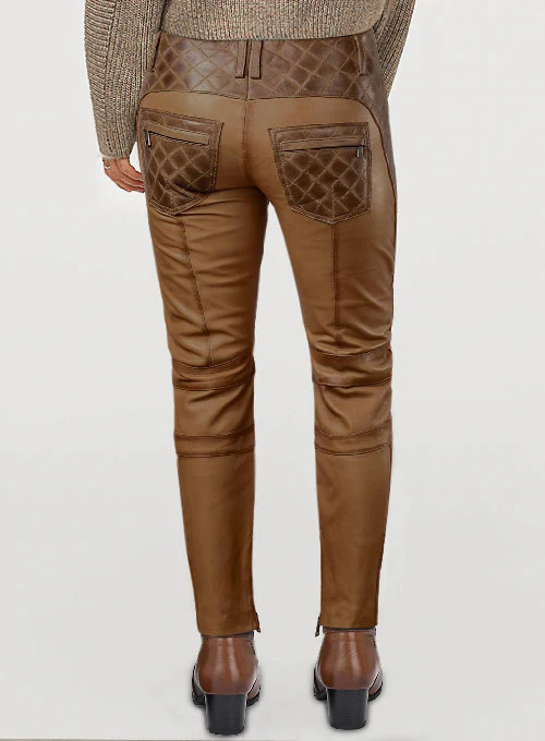 Riders Armor Desert Drift Women’s Burnt Tan Leather Pants - Image 3